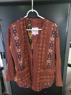 Madewell Brown and Mustard Woven Jacket